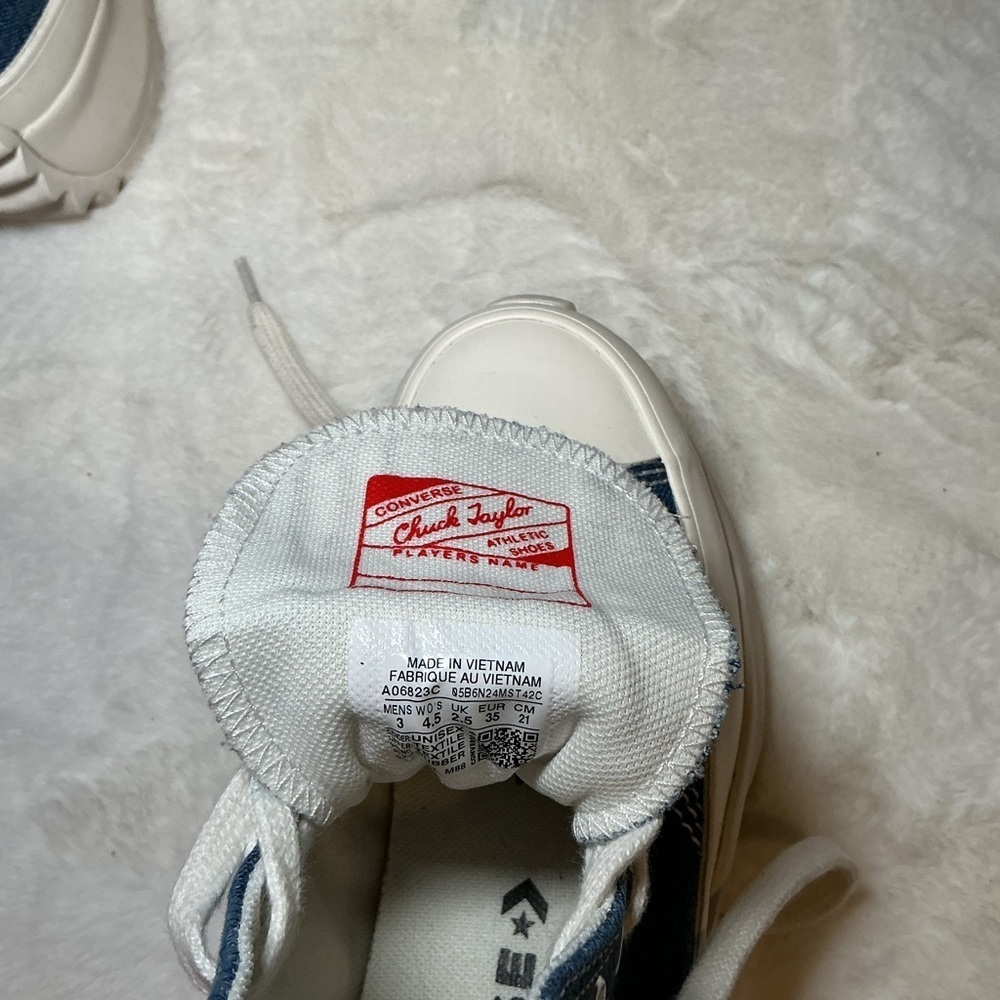 Converse Kids Denim High-Top Sneakers - Blue and White - Picture 7 of 8